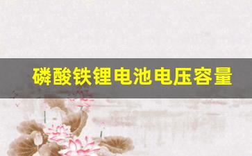 磷酸铁锂电池电压容量对照表,磷酸铁锂 电压